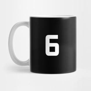 Number Six - 6 - Any Color - Team Sports Numbered Uniform Jersey - Birthday Gift Mug